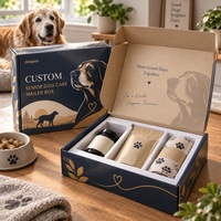 Boîte d'expédition personnalisée pour soins des chiens seniors, en carton ondulé brillant E-Flute, pour l'envoi de coffrets cadeaux pour animaux de compagnie