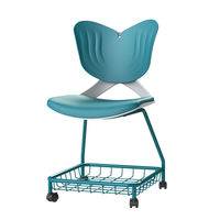 Chaise de bureau ergonomique au design moderne avec roulettes pivotantes, dossier mi-haut, pour salle de réunion de bureau