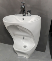 Vente en gros de bâtiments commerciaux Musulman wudu Pied de lavabo en céramique Piédestal sur pied Évier de lavage des mains