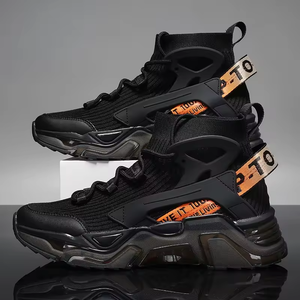 Men's Ultra-<b>Light</b> Dad Sports Shoes Large Size Basketball Style Shoes High-Top Socks Thick-Soled Breathable Casual Walking Shoes - Product Image 2