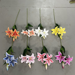 Flores Artificiales de Lirio de Seda Realistas para Decoración de Bodas y Hogar, Moldeadas por Inyección YG LILY - Product Image 2