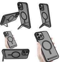 Casing Ponsel Magnetik dengan Penyangga untuk iPhone Seri 16 15 Pro Max 17 Air 14 13 12 Plus 11 Aksesoris Ponsel dengan Kickstand