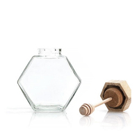 Bouteille de stockage en verre avec couvercle en métal, bouteille de stockage alimentaire, pot de miel en verre, vente en gros, 100ml, 200ml