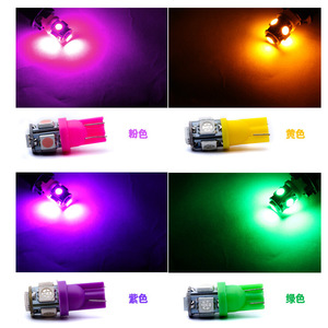 Luces para coche T10 5 luces 5050W 5W 194 168 Luces de estacionamiento, luces pequeñas, luces de lectura, luces de matrícula, luces LED, 12V - Product Image 3