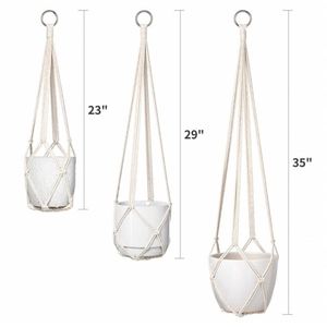 Decoración Boho de la pared del hogar Coco Coir Liners <span class=keywords><strong>Maceta</strong></span> de <span class=keywords><strong>mimbre</strong></span> Corcho Sauce Tapa de bambú Fácil de llenar Cesta colgante Adhesivo Cocina - Product Image 5