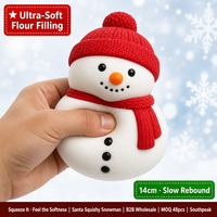Southpeak Toy Snowman Squishy Ultra Soft Flour Fill Slow Rebound Christmas Toy Stress Relief 14cm PVC Box PDQ Display OEM WS