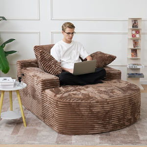<span class=keywords><strong>Sofa</strong></span> Santai Minimalis Atunus Berlapis Kain Cokelat, Pengiriman Terkompresi, <span class=keywords><strong>Sofa</strong></span> Tunggal Bahan Kain <span class=keywords><strong>Corduroy</strong></span> untuk Kamar Tidur dan Ruang Tamu - Product Image 1
