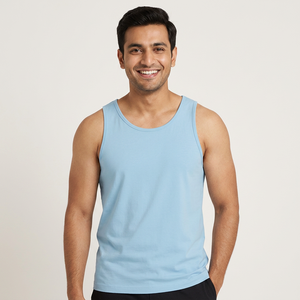 Vente en gros de débardeurs pour hommes, doux et élastiques, non transparents, personnalisables, vêtements pour hommes - Product Image 1