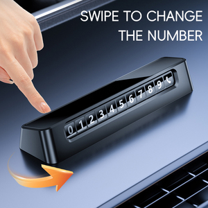 Plat nomor parkir mobil sementara nomor dapat diatur plat nomor bergerak perlengkapan Interior mobil hadiah plat nomor parkir mobil - Product Image 4