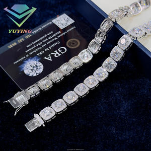 ราคาถูกที่สุดในสต็อก สร้อยคอ/กำไลข้อมือเงินแท้ 925 ประดับเพชร VVS มอสซาไนต์ สำหรับผู้หญิง/ผู้ชาย แบบโซ่คิวบันขนาดใหญ่ - Product Image 3