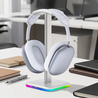Nouvel Arrivage Support de Casque de Bureau en Alliage d'Aluminium King Fighters Lumineux, Tactile, avec Éclairage Ambiant, Option Logo Personnalisé, Modèle