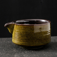 Outils de Matcha ronds classiques haut de gamme faits à la main en gros personnalisé four à transmutation encre tachetée émaillée ensemble de Matcha en céramique de couleur
