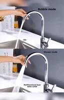 Robinet de cuisine en acier inoxydable classique et moderne avec cartouche céramique, rotation à 360 degrés, montage sur plan, poignée unique
