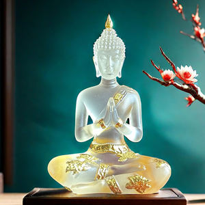 आधुनिक राल मूर्तिकला दक्षिण-पूर्व एशियाई बुद्धा प्रतिमा के लिए पारदर्शी रेसिन मूर्तियां - Product Image 3