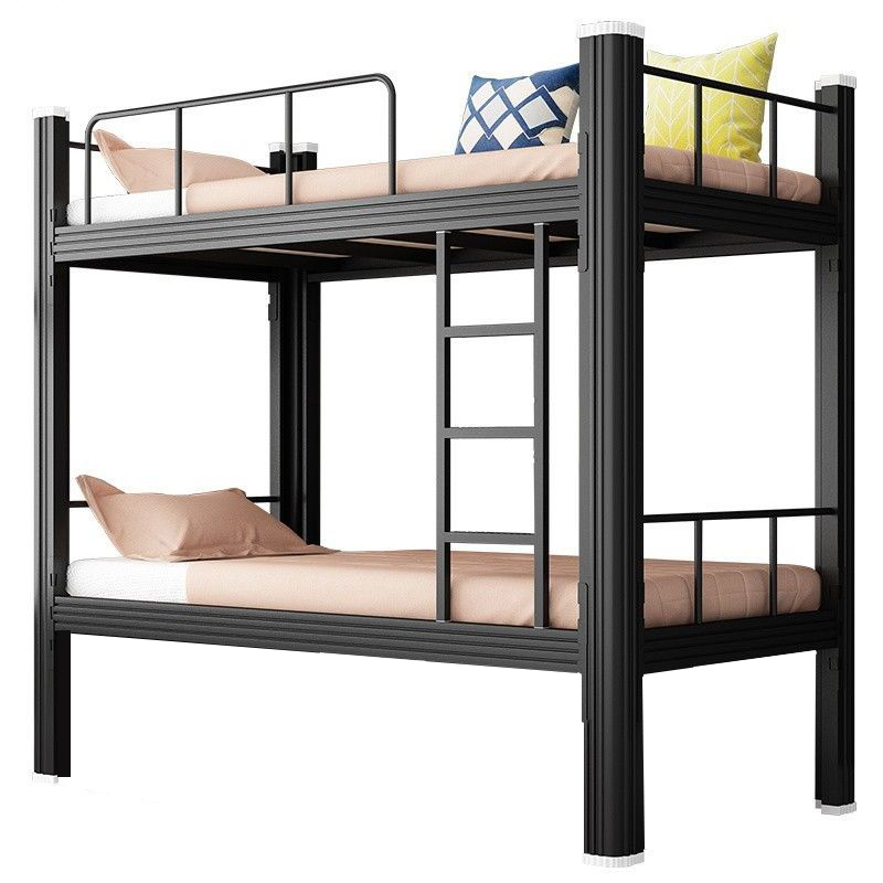 Modern Green Metal Frame Single & Double Bed Stackable Bunk Bed With Storage for Apartments or Schools