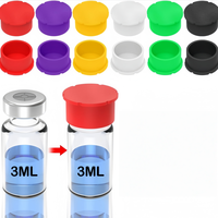 Capuchon anti-poussière en silicone pour flacon de peptides, couvercle anti-fuite réutilisable, compatible avec les ampoules et flacons d'insuline de 3 ml, 5 ml, 7 ml, 10 ml