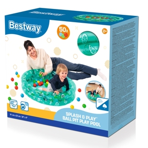 Piscina gonfiabile per bambini 51141 PVC Splash & Play con 50 palline, resistente ai raggi UV - Product Image 6