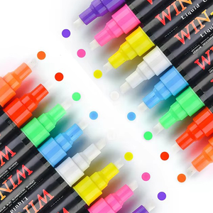 <span class=keywords><strong>Pennarello</strong></span> a Gesso Liquido Reversibile, 12 Colori Brillanti, <span class=keywords><strong>Pennarello</strong></span> Cancellabile a Umido per Lavagna, Vetro, Menu di Caffè e Scrittura Scolastica - Product Image 6