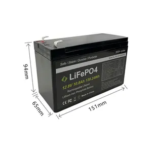 新款小型锂离子电池12v 10ah Lifepo4电动船/电动儿童汽车ups