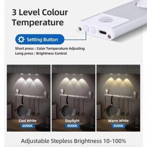 Magnet Attachable Modern Sensor Cat Eye Night <b>Light</b> USB Rechargeable Wireless <b>LED</b> Lamp For Living Room Ultra Long Standby Time - Product Image 2
