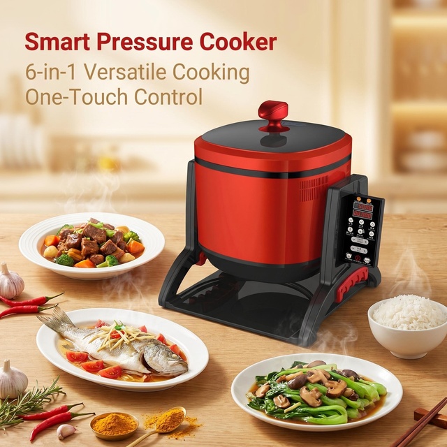 Affordable Small - Sized Home - Use Automatic Cooking Machine Smart Drum - Type Fried Rice and Noodles Maker