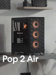 Boîtier <span class=keywords><strong>Fractal</strong></span> Design FD <span class=keywords><strong>Case</strong></span> Pop 2 Air Mid-Tower, refroidissement par air, RGB, refroidissement par eau, ordinateur de bureau, côté transparent, blanc - Product Image 6