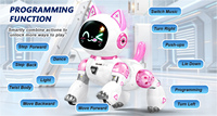 Robot Chat Intelligent 2026 en ABS, Jouet pour Enfants Filles de 3 à 6 Ans, Commande Vocale, Interaction Tactile, Programmation USB