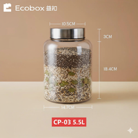Nouveaux petits pots de conservation pour aliments secs, qualité alimentaire, pour l'affichage et le stockage en magasin bio