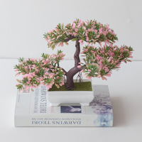 Petit bonsaï artificiel de fleur en pot de table de maison de 25cm pour la décoration