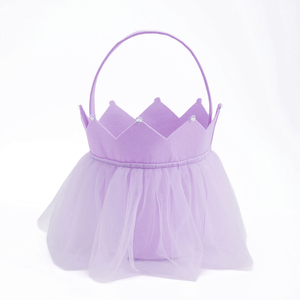 Cesta de tul personalizada con diseño de corona para Pascua, al por mayor, duradera, para caza de huevos y dulces, con asa - Product Image 4