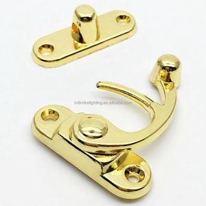 ボックス家具フックシャックルロックホーンブロンズブラスシルバーハスプゴールドラッチ42x33mmシガーボックスクラスプギフトボックスクラスプロック - Product Image 3