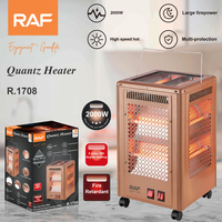 Chauffage électrique RAF R.1708 à quartz 2000W, chauffage d'appoint 360 degrés, grande puissance, multiprotection, pour intérieur