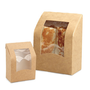 Boîtes jetables pour wraps <span class=keywords><strong>de</strong></span> <span class=keywords><strong>poulet</strong></span>, emballages à emporter pour sandwichs et burritos avec fenêtre - Product Image 2