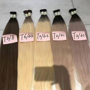 Venta al por mayor de calidad superior 100% Cabello humano barato Ombre Color Cutícula alineada Cabello a granel Ofertas 100% Cabello humano virgen crudo - Product Image 1
