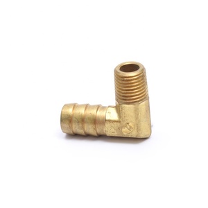 Tamaño personalizado codo con boquilla de la manguera de rosca macho de Barb de dos vías de latón de 90 grados codo de tubo - Product Image 2