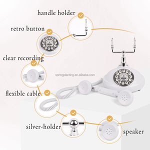 Libro de visitas de audio Teléfono para boda Decoración del hogar Cabina telefónica Libro de invitados de audio Teléfono antiguo - Product Image 4