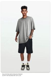 Camisetas Vintage de Streetwear al por Mayor, Camiseta Unisex Oversize con Efecto Desgastado y Lavado Ácido para Hombre - Product Image 3