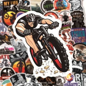 50 Stück Mountainbike Downhill Sport Graffiti Aufkleber für Jungen Gepäck Laptop Skateboard Diy Dekor Vinyl <span class=keywords><strong>MTB</strong></span> Aufkleber - Product Image 2