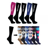 Fun Fashion Femmes Hommes Crew Compression Equestrian Sport Active Riding Chaussettes
