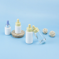Nouveau conçu 30ml 15ml verre/bouteille en verre opale avec compte-gouttes pour l'emballage de soins de la peau cosmétique de luxe