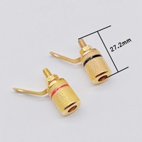 Connecteur jack banane 4mm plaqué or Terminal audio pour haut-parleurs Matériau de contact en cuivre Borne de liaison Borne de haut-parleur