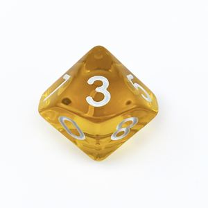 Juego de dados poliédricos D10 transparentes multicolor con patrón de perlas personalizados para juegos de rol D&D - Product Image 2