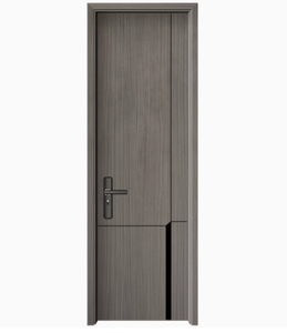 Porte en bois massif minimaliste avec isolation acoustique, ouverture manuelle, surface finie - Product Image 1