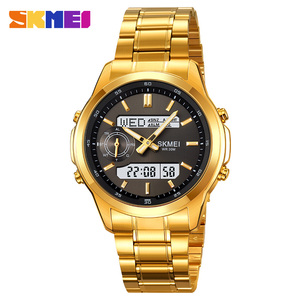 Reloj Deportivo Digital de Cuarzo para Hombre Skmei 2284, Resistente al Agua 3ATM, Reloj de Pulsera de Acero Inoxidable con Hora Mundial, Cronómetro y Cuenta Regresiva - Product Image 1