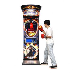 Machine de boxe d'arcade sportive à monnayeur, divertissement de rue avec mesure de force, pour parcs d'attractions, construction métallique durable - Product Image 3