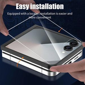 ฟิล์มกันรอยหน้าจอภายนอก Samsung Z Flip 8 แบบเต็มจอ ผลิตตามสั่งจากโรงงาน คุณภาพ HD กระจกนิรภัย 2.5D ป้องกันรอยขีดข่วนระดับพรีเมียม - Product Image 2