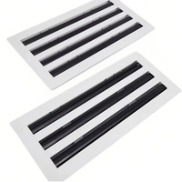 Grille de ventilation linéaire réglable personnalisable pour sortie de climatisation centrale