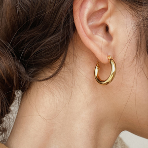 Women Fashion Gold <strong>Silver</strong> Stainless Steel <strong>Small</strong> <strong>Hoop</strong> Earrings Minimalist Jewelry Earring <strong>Hoops</strong> - Product Image 1