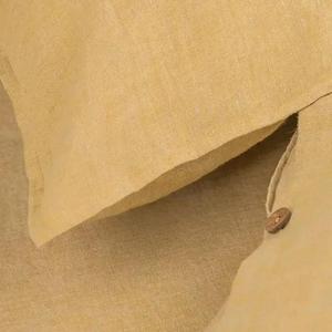 Washed 200TC Yellow Linen Bohemian Donna 3pcs <b>Duvet</b> Cover <b>Set</b> with 2 Matching <b>Pillow</b> Shams Solid Comfortable Hospital Hotel - Product Image 3