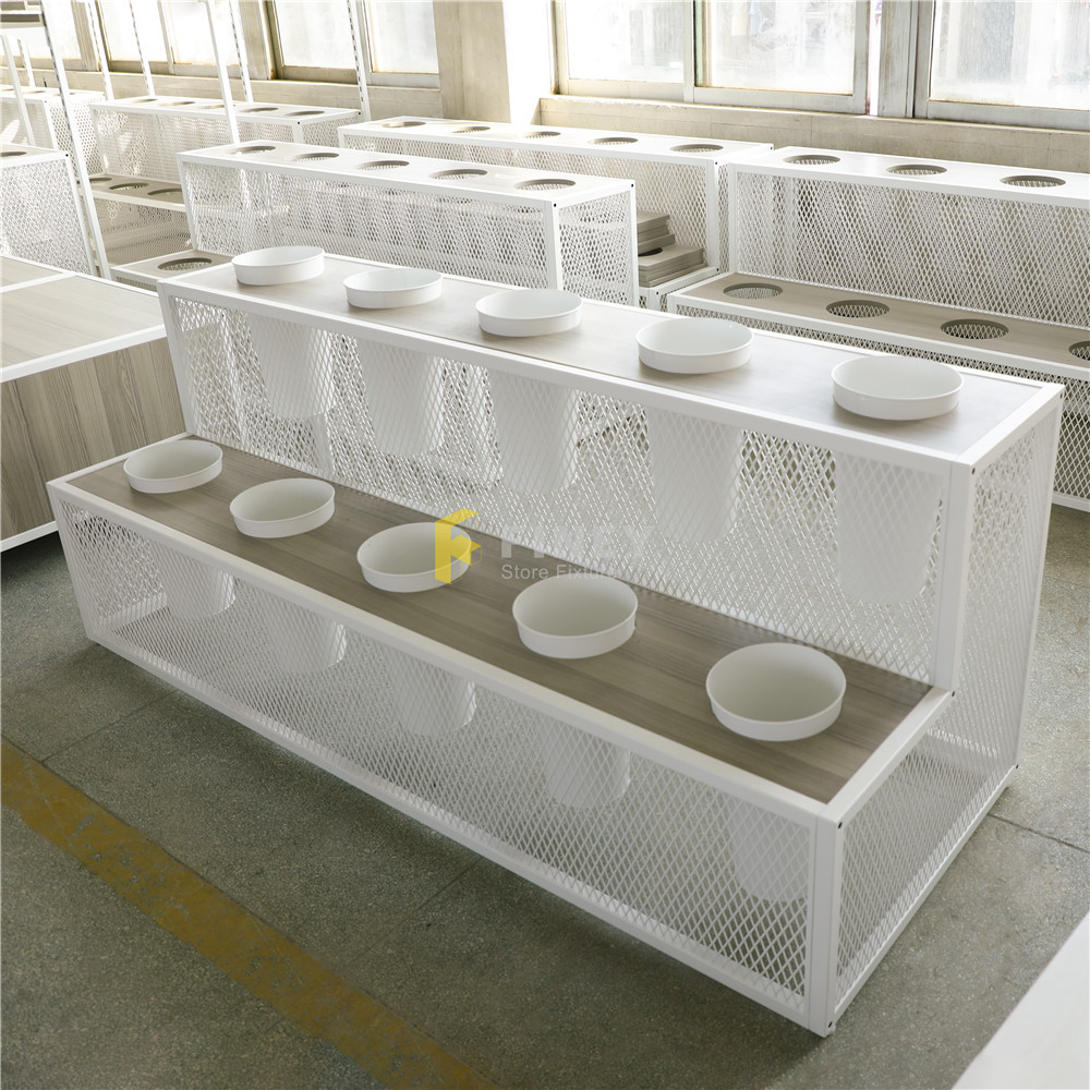 Modern Fashion Flower Shop Decoration Customized Display Rack Shelves Furniture Flower Shop Display Stand